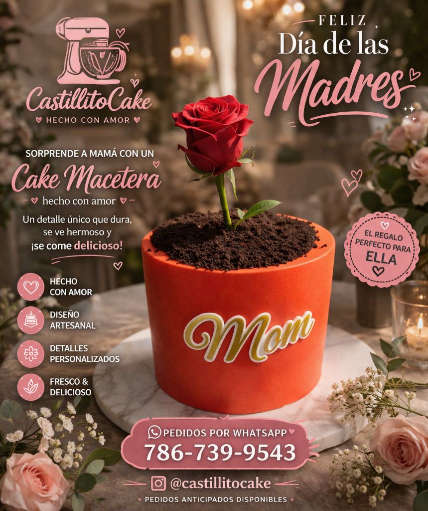 Free Cake estilo maceta para mamá