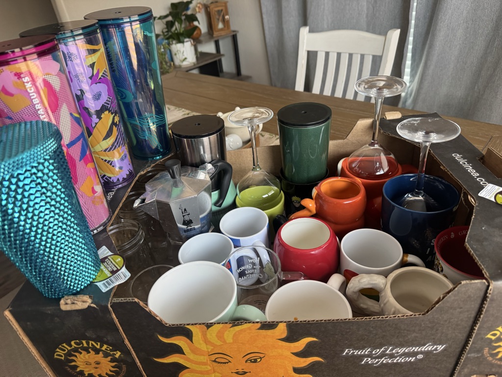 Free mugs, wine glasses, Starbucks cups