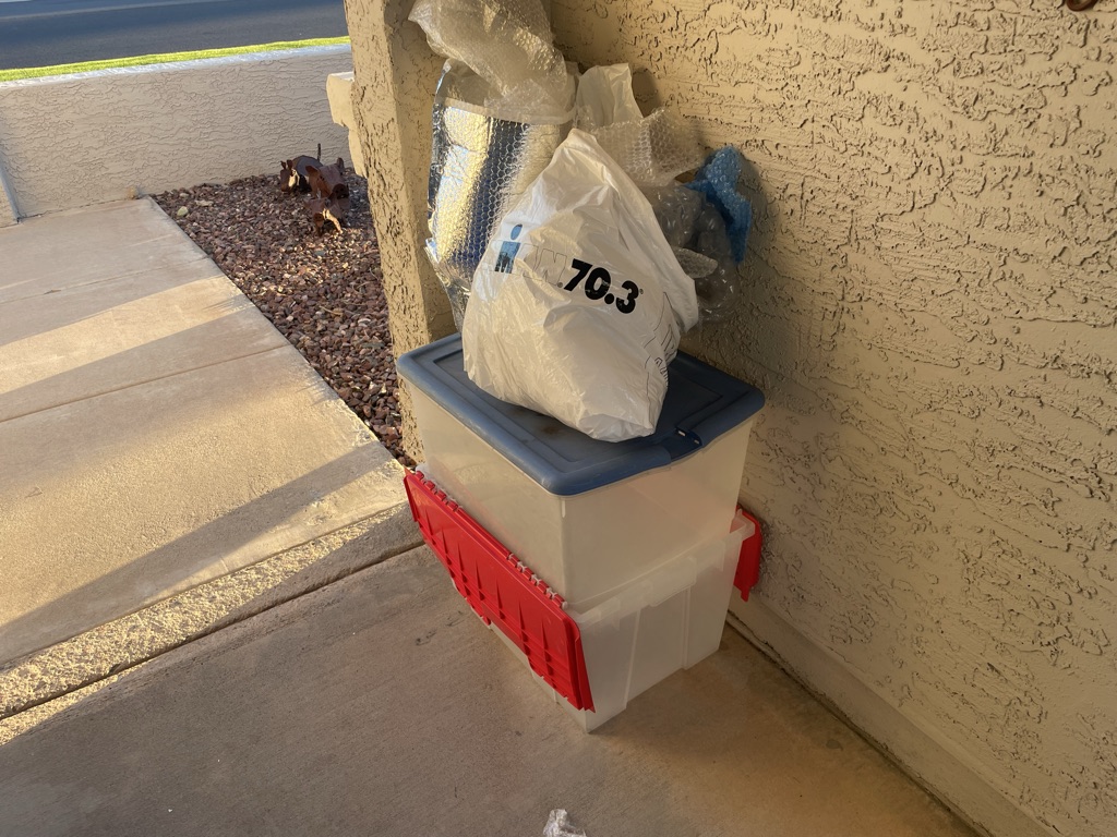 Free storage boxes and bubble wrap