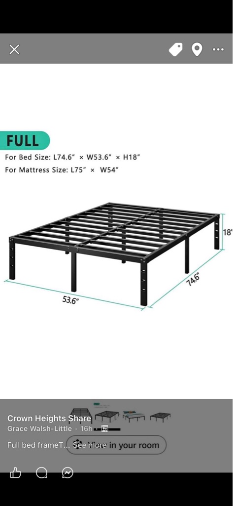 Free Full size bed frame