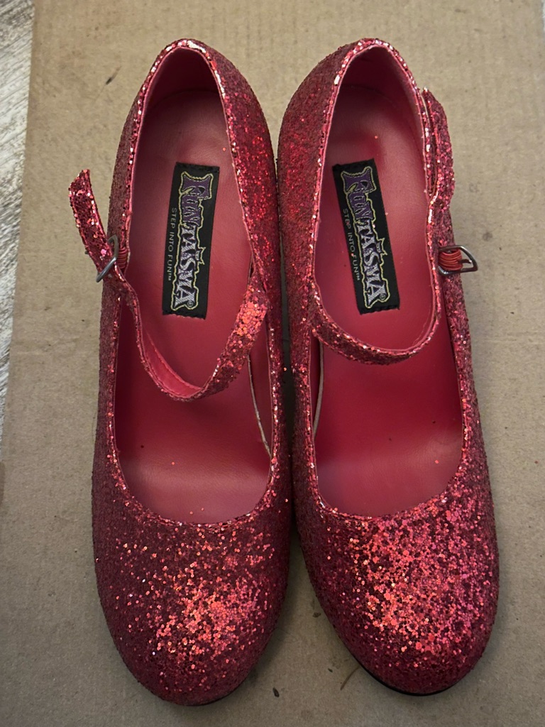 Free Dorothy’s sparkling red shoes