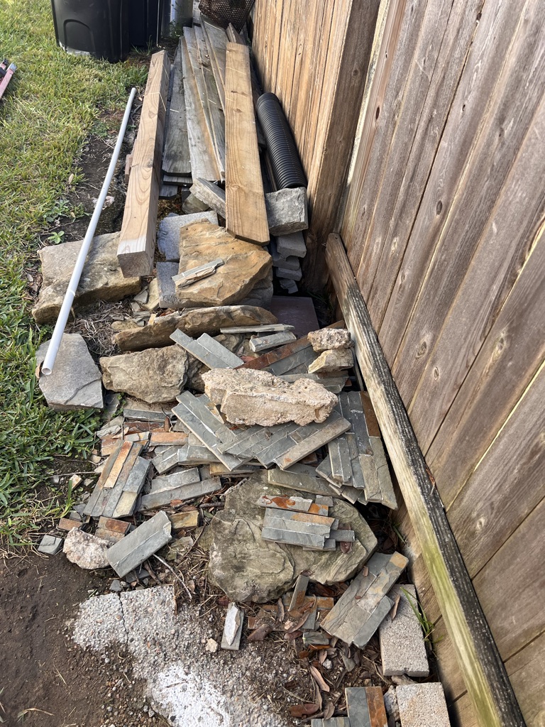 Free lumber & landscape stones