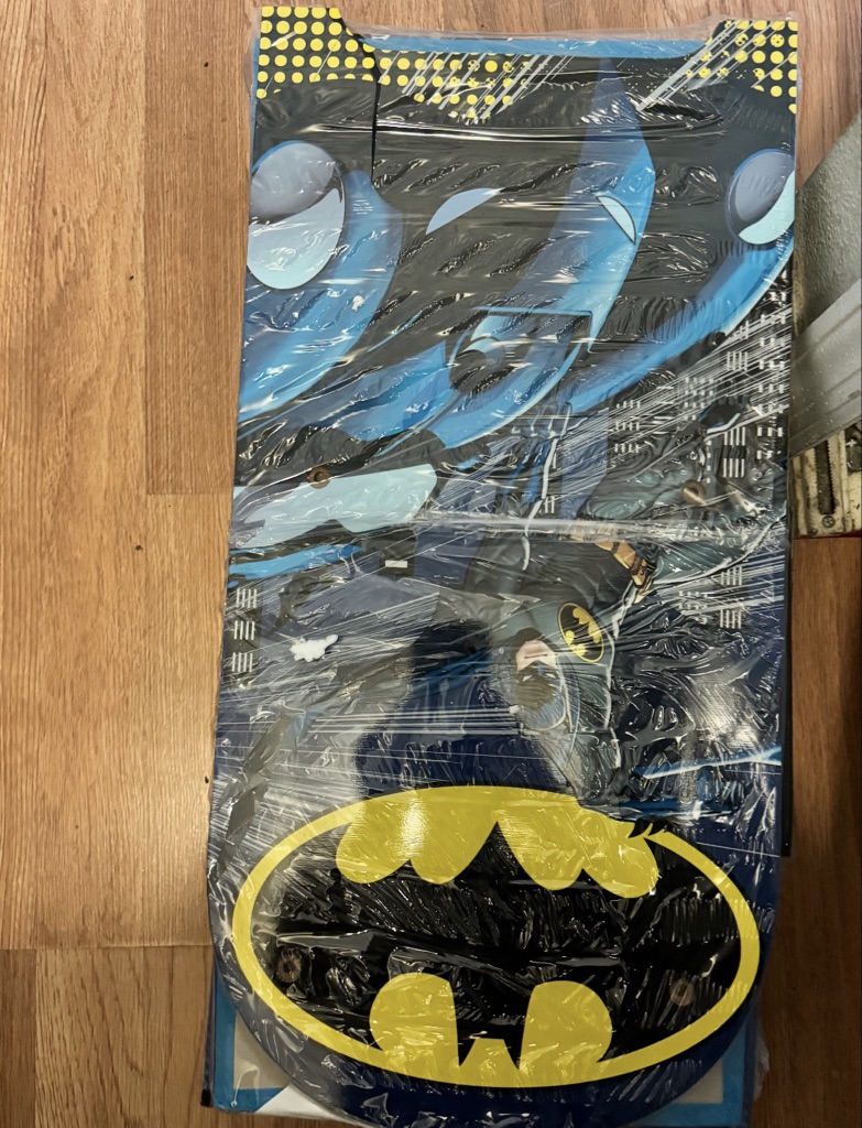 Free Toddler Batman bed set with toy storage