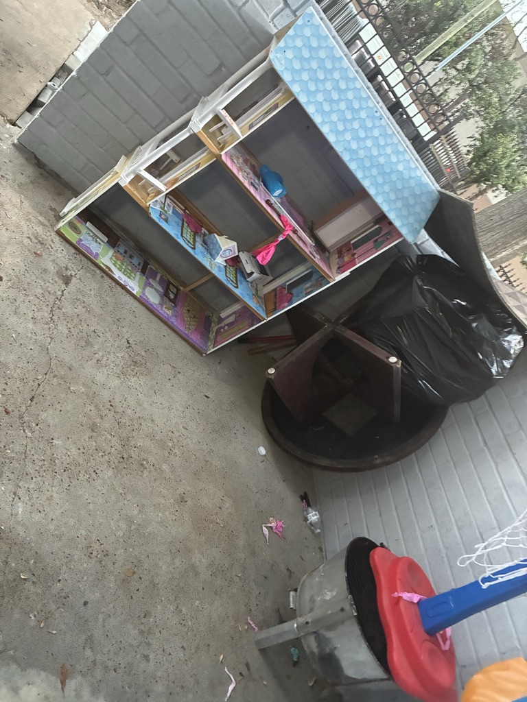Free Used doll house and brown table