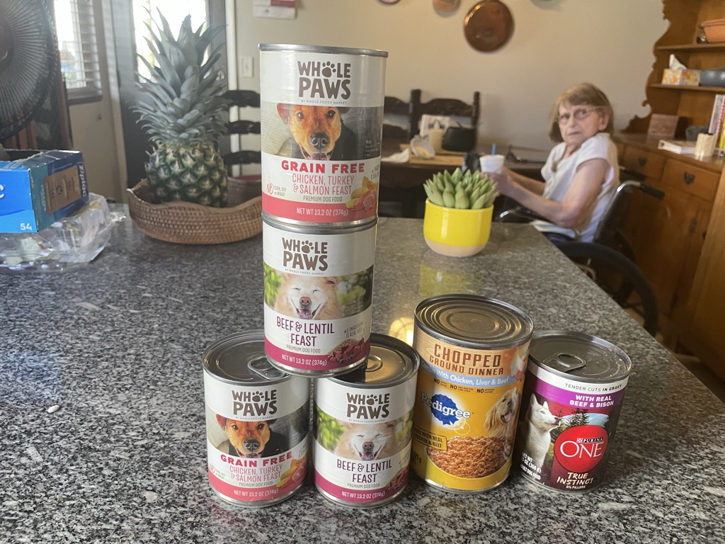 Free Dog food canned
