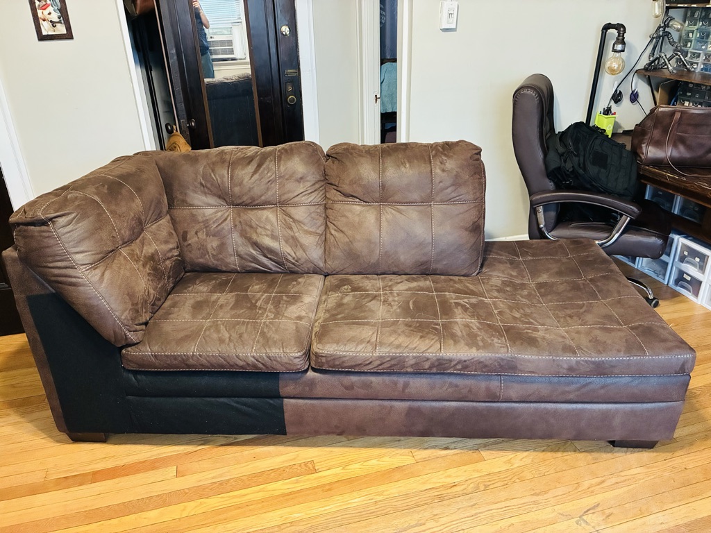 Free Brown sectional sofa like new