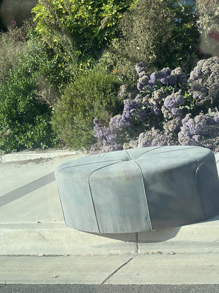 Free Blue ottoman