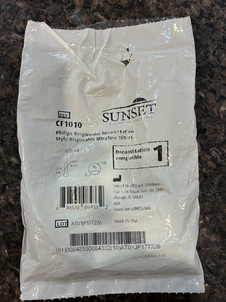 Free CPAP Air Filters for a Philips DreamStation 1