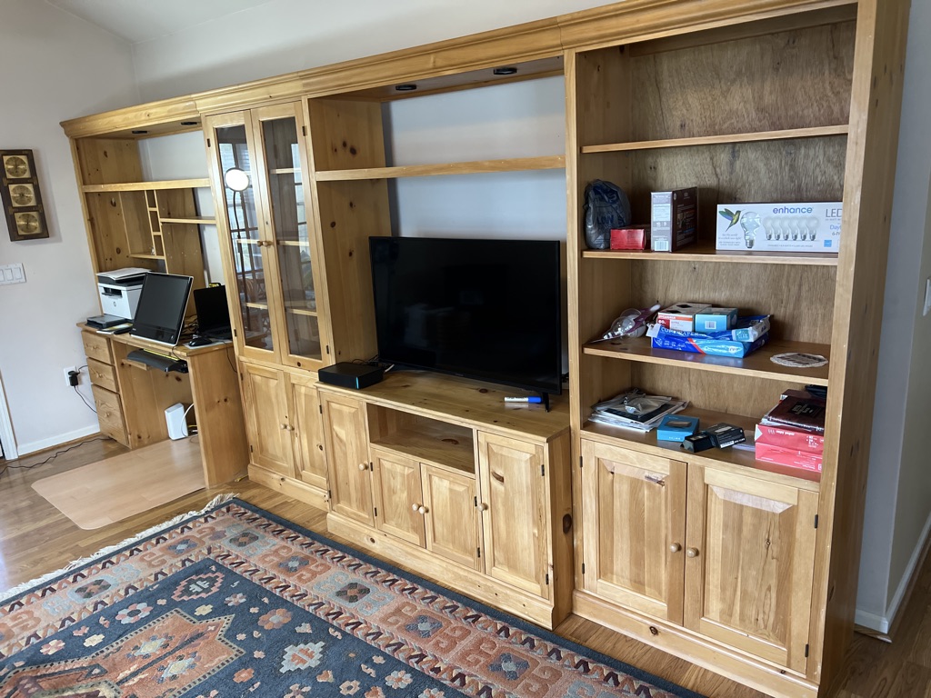 Free Solid pine entertainment/wall unit - beautiful condition