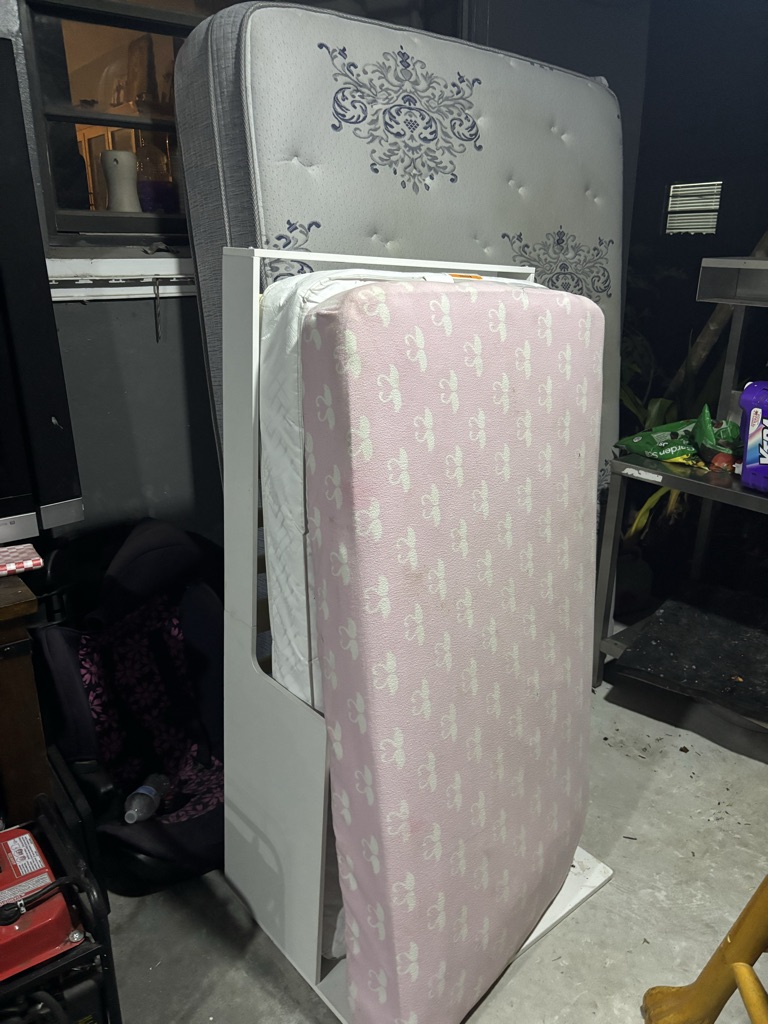 Free kids bed two little mattress with a full-size pillow bed mattress