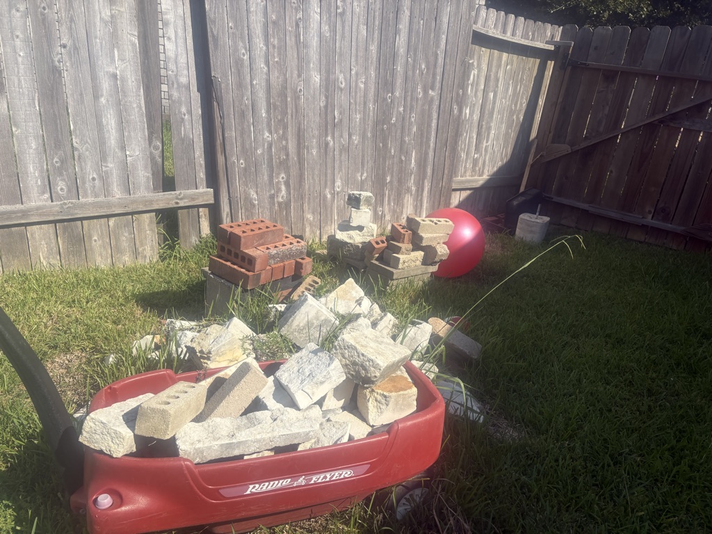 Free garden border bricks