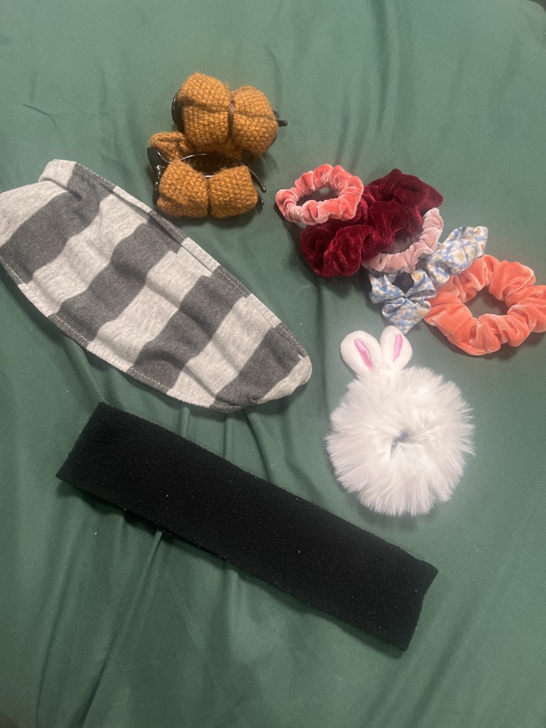Free Scrunches, hair clips and headbands