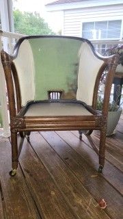 Free Rattan chair on wheels