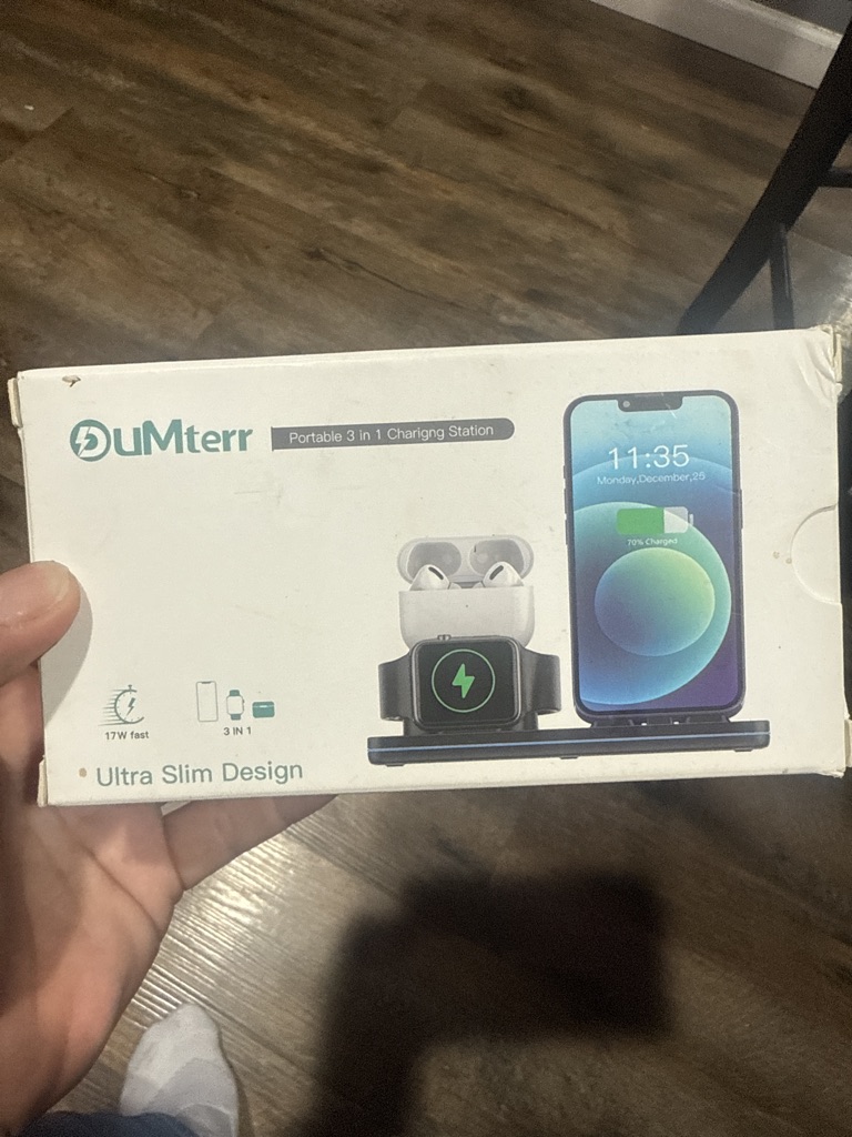 Free iPhone charger base and battery