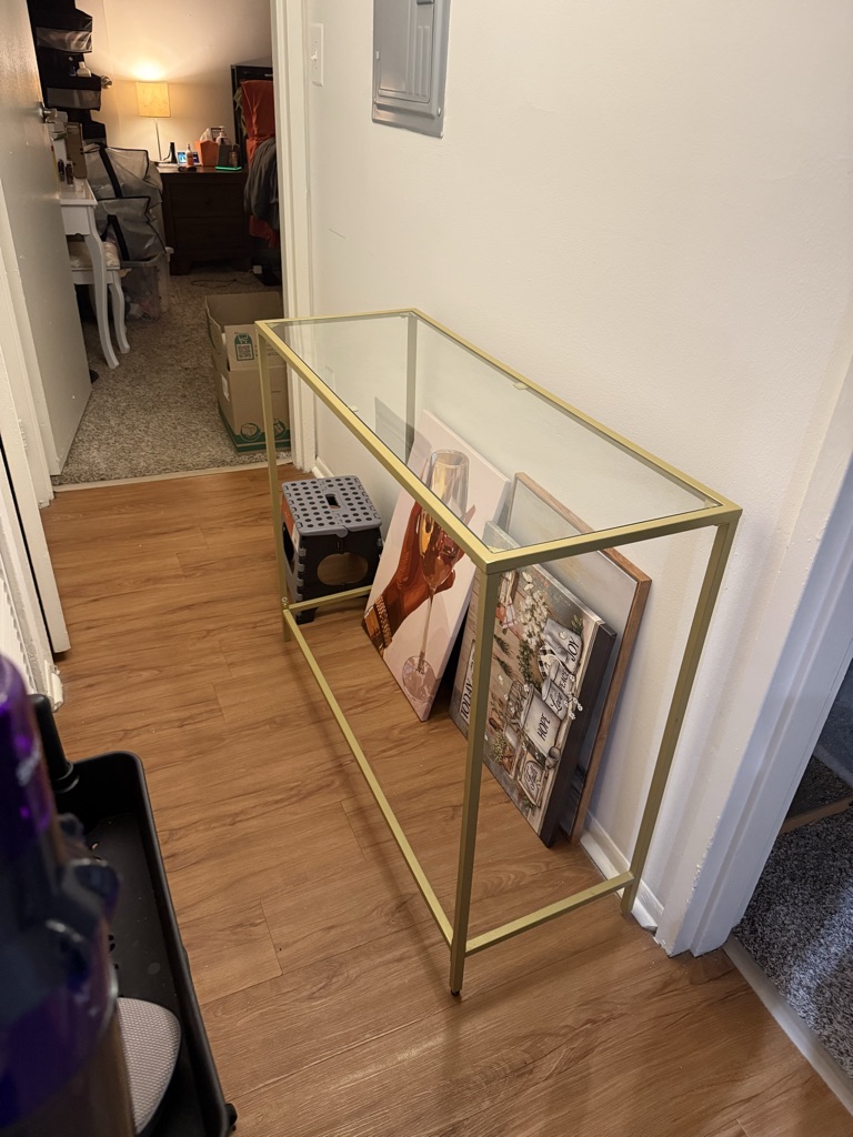 Free gold console table