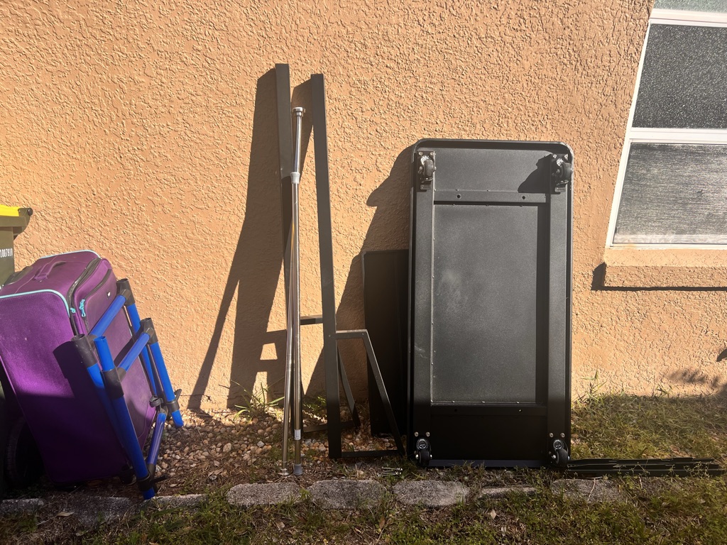 Free LG mobile TV STAND and 2 Shower Rods