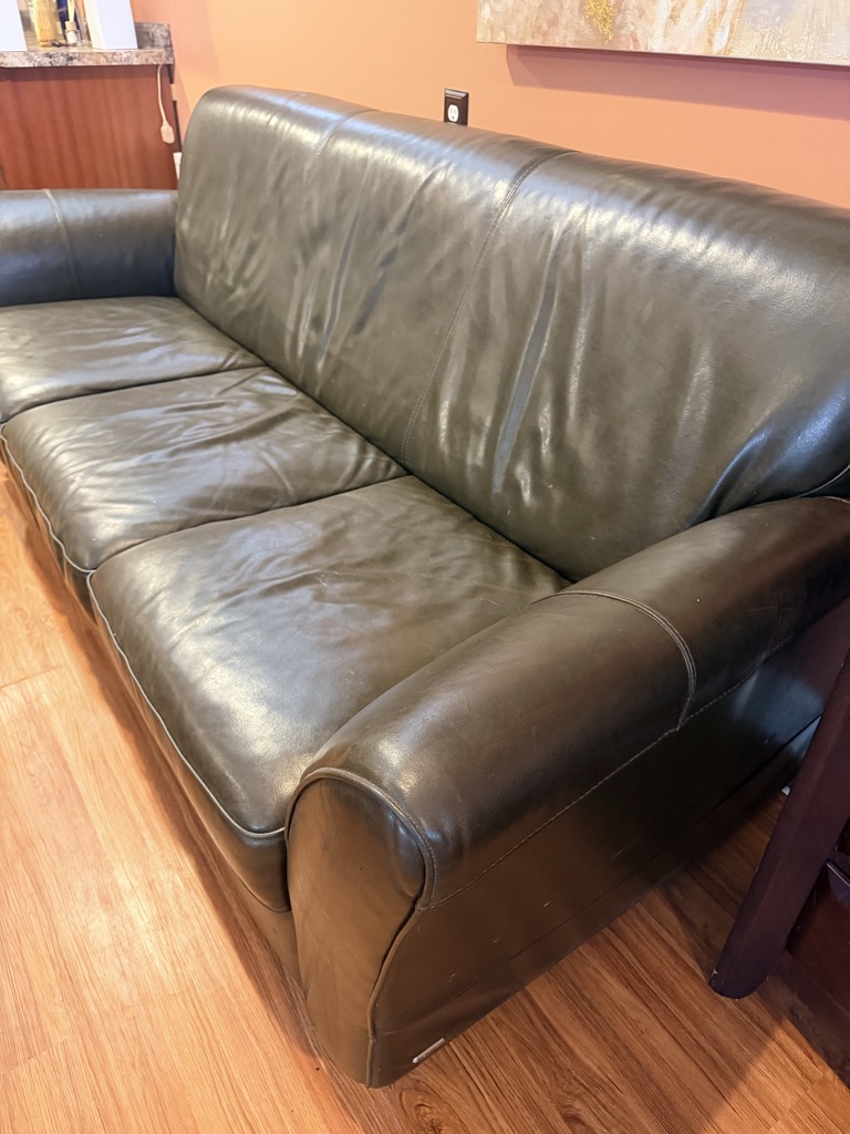 Free Natuzzi Italian Leather Sofa and Loveseat