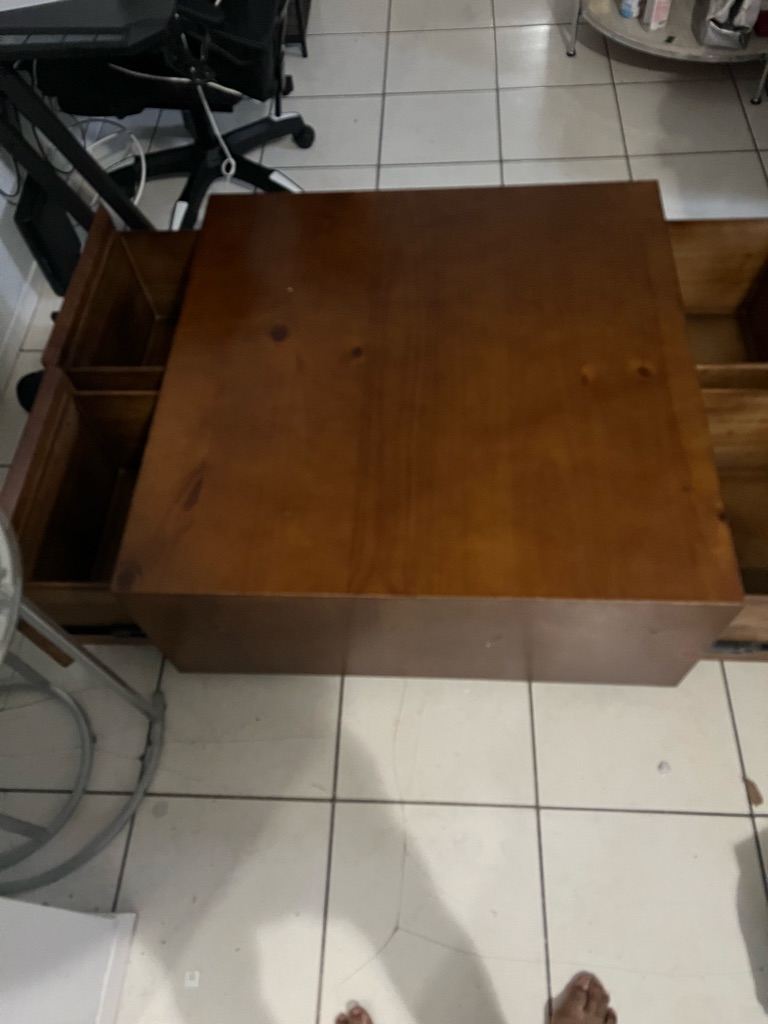 Free Square table with 4 drawers.