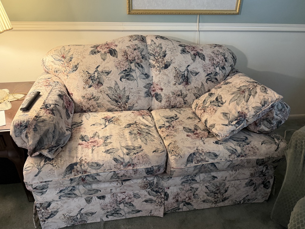 Free Floral Sofa and Loveseat Set