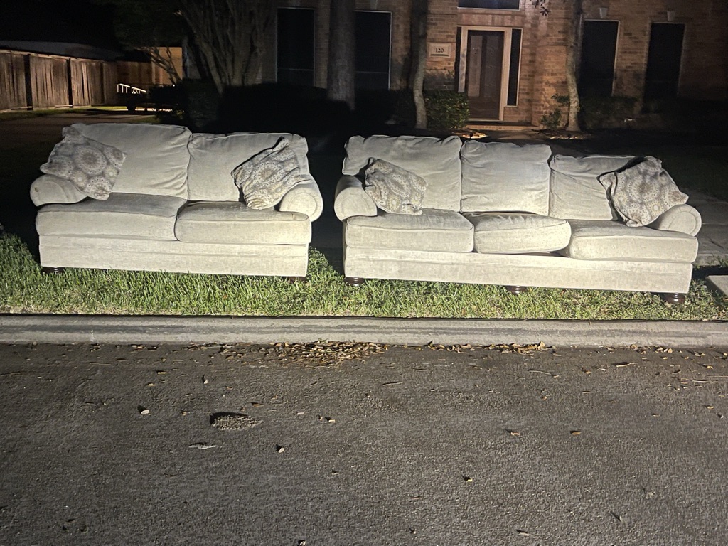 Free sofa and love seat