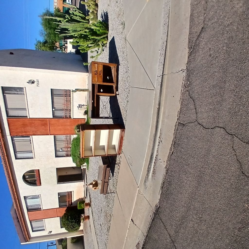 Free Antique furniture out on the curb