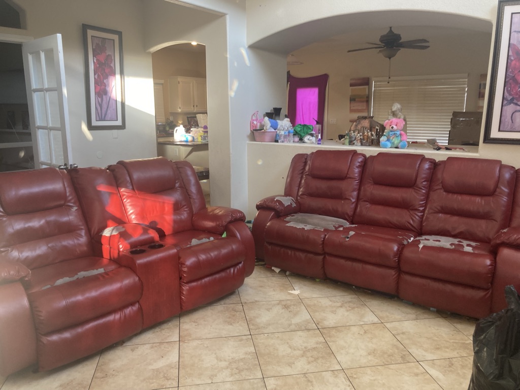 Free Red couch set and other items