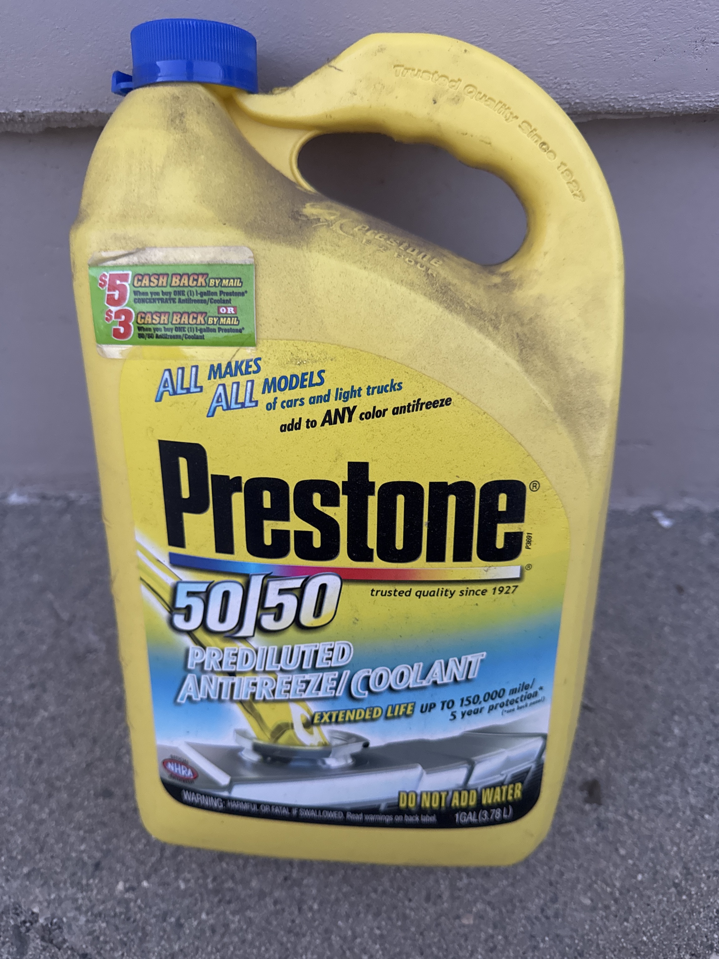 Free Antifreeze coolant.