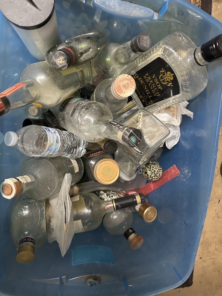 Free bottles empty