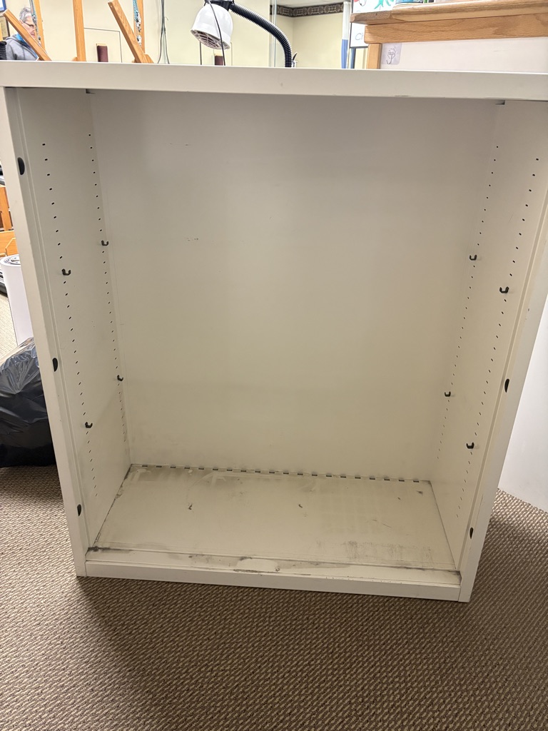 Free File cabinet steel with two shelves