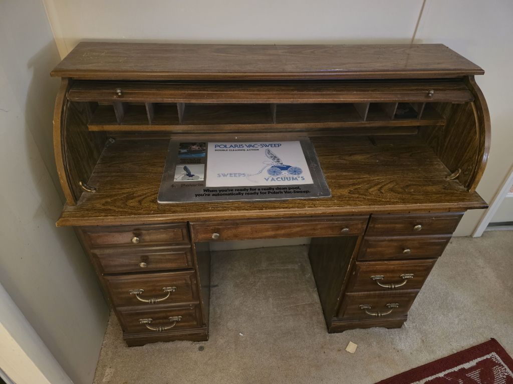 Free Oak Desk with roll top