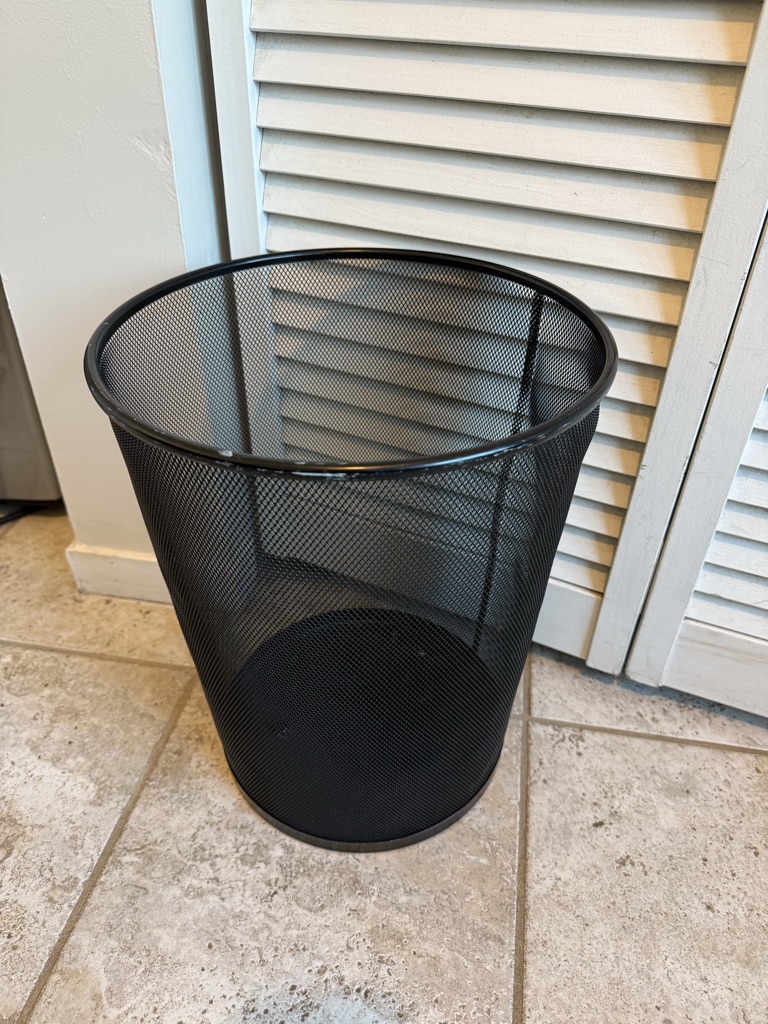 FREE – Black Mesh Trash Can