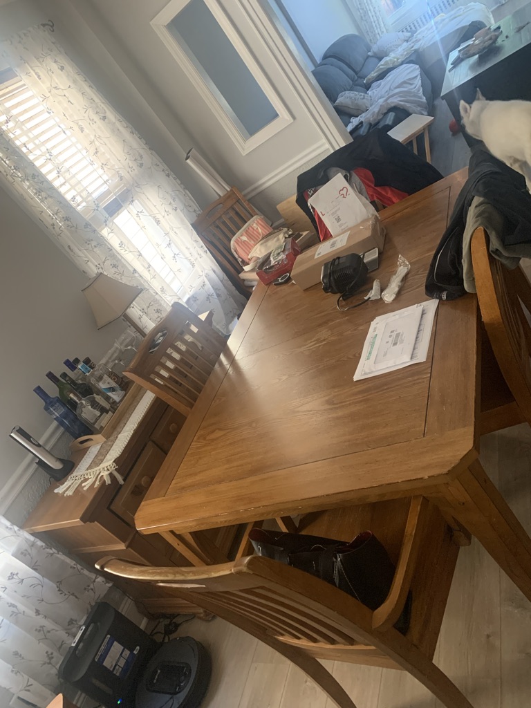 Free Dining Room Table w/leaf extension & 6 matching chairs & Buffet Server in Forest Hills, Qns