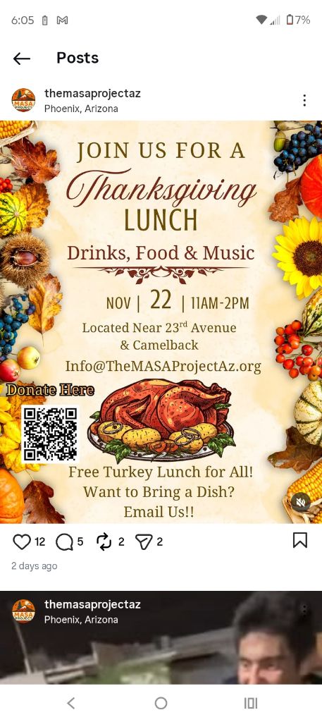 Free hot Thanksgiving dinner