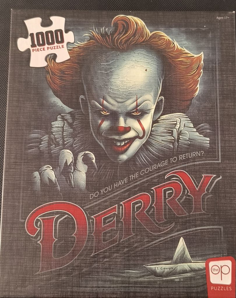 Free - IT Chapter Two "Return to Derry" 1,000-piece jigsaw puzzle featuring Pennywise the Clown.