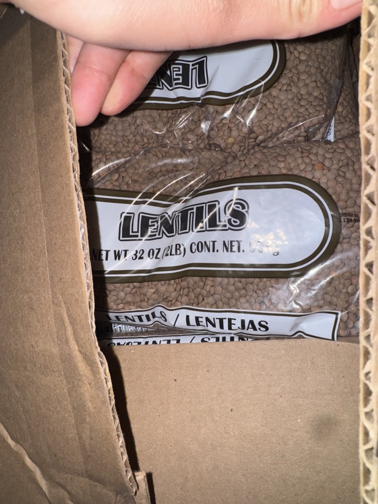 Free lentil beans 2 boxes sealed