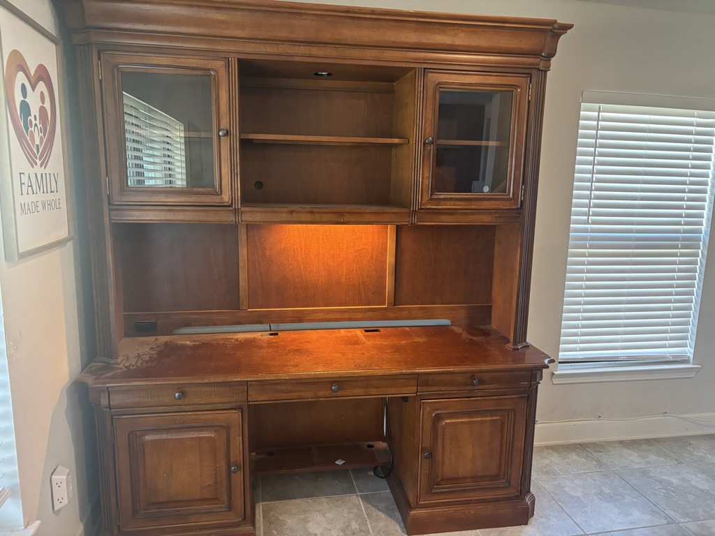 Free Desk and credenza hutch