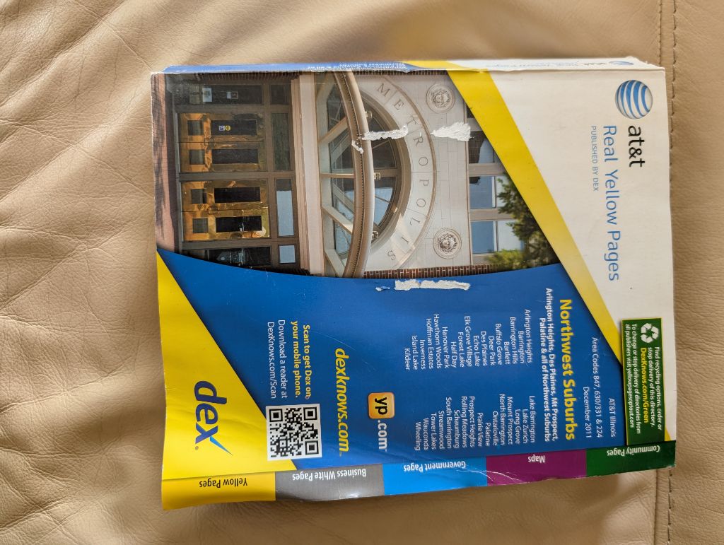 Free 15 year old yellow pages