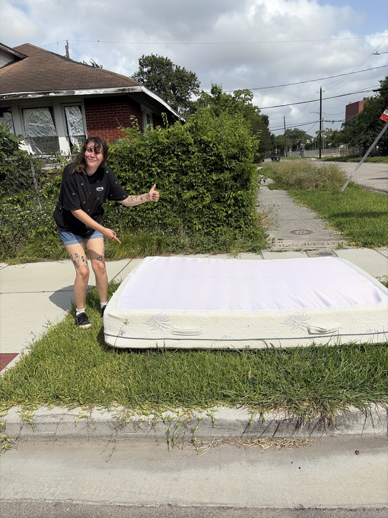 Free queen mattress and bed frame