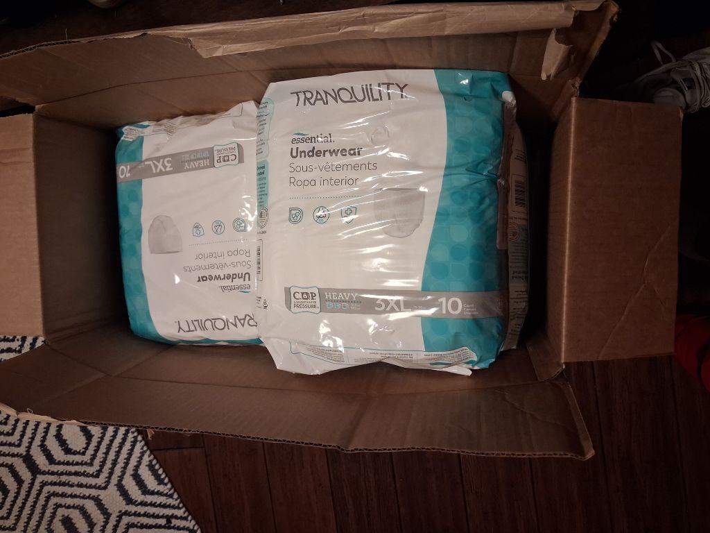 Free 3x case of mens/adult diapers