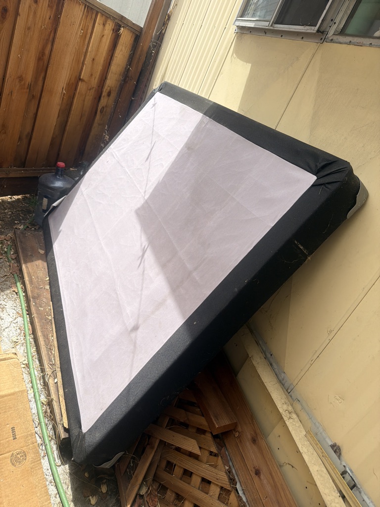 Free Full size box spring, mattress, frame