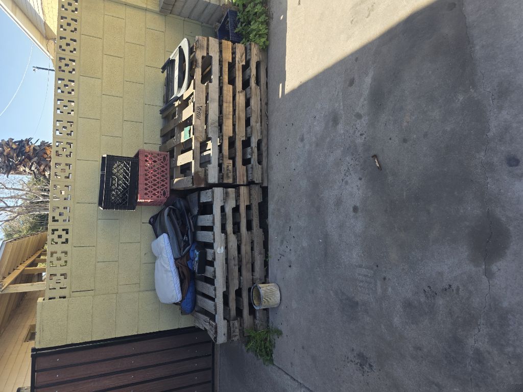 Free Pallets and empty oil barrels must take all